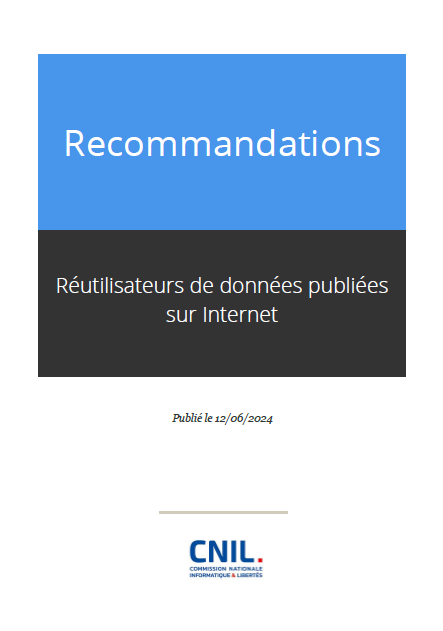 Recommandations - Réutilisateurs de données publiées sur Internet