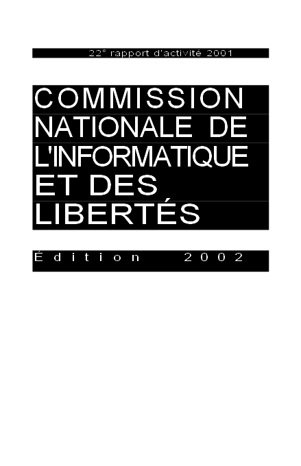 22e rapport d’activité 2001